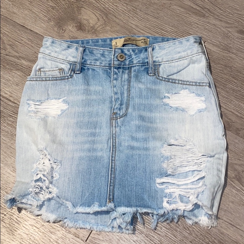hollister denim skirt